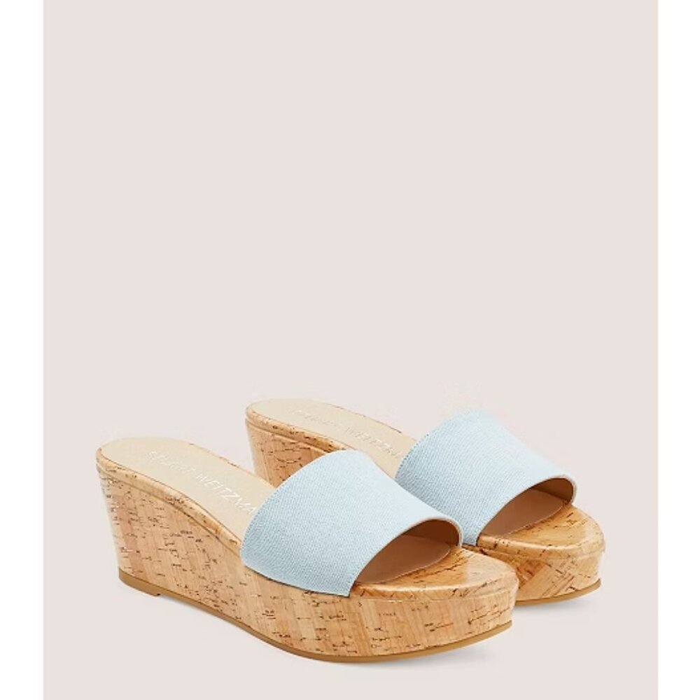 Stuart Weitzman Vintage Denim Summer Wedge